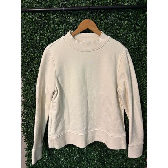 COS CREAM PULLOVER SWEATSHIRT MOCK NECK SZ MEDIUM - Picture 1 of 6